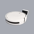 Smart White Round Robotic Vacuum Cleaner With Automatic Cleaning And Charging Dock 3d model