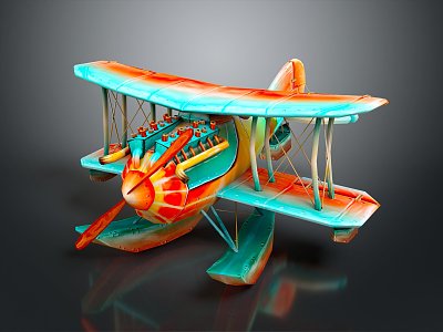 Modern Cartoon Aircraft Cartoon Aircraft Animation Aircraft Animation Aircraft 3d model