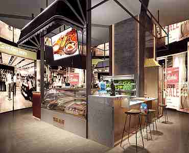 Modern Restaurant Shop 3d model