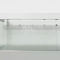 Modern Glass Partition With Transparent Vertical Stripes For Interior Space Separation 3d model