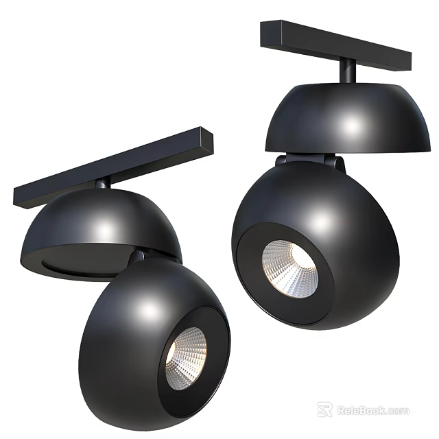 Black Modern Adjustable LED Downlights Spotlights With Rotatable Design For Home Lighting 3d model