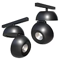Black Modern Adjustable LED Downlights Spotlights With Rotatable Design For Home Lighting 3d model