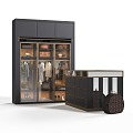 Wardrobe Closet Cabinet Clothes Storage Box Hat High Heels Low Cabinet 3d model