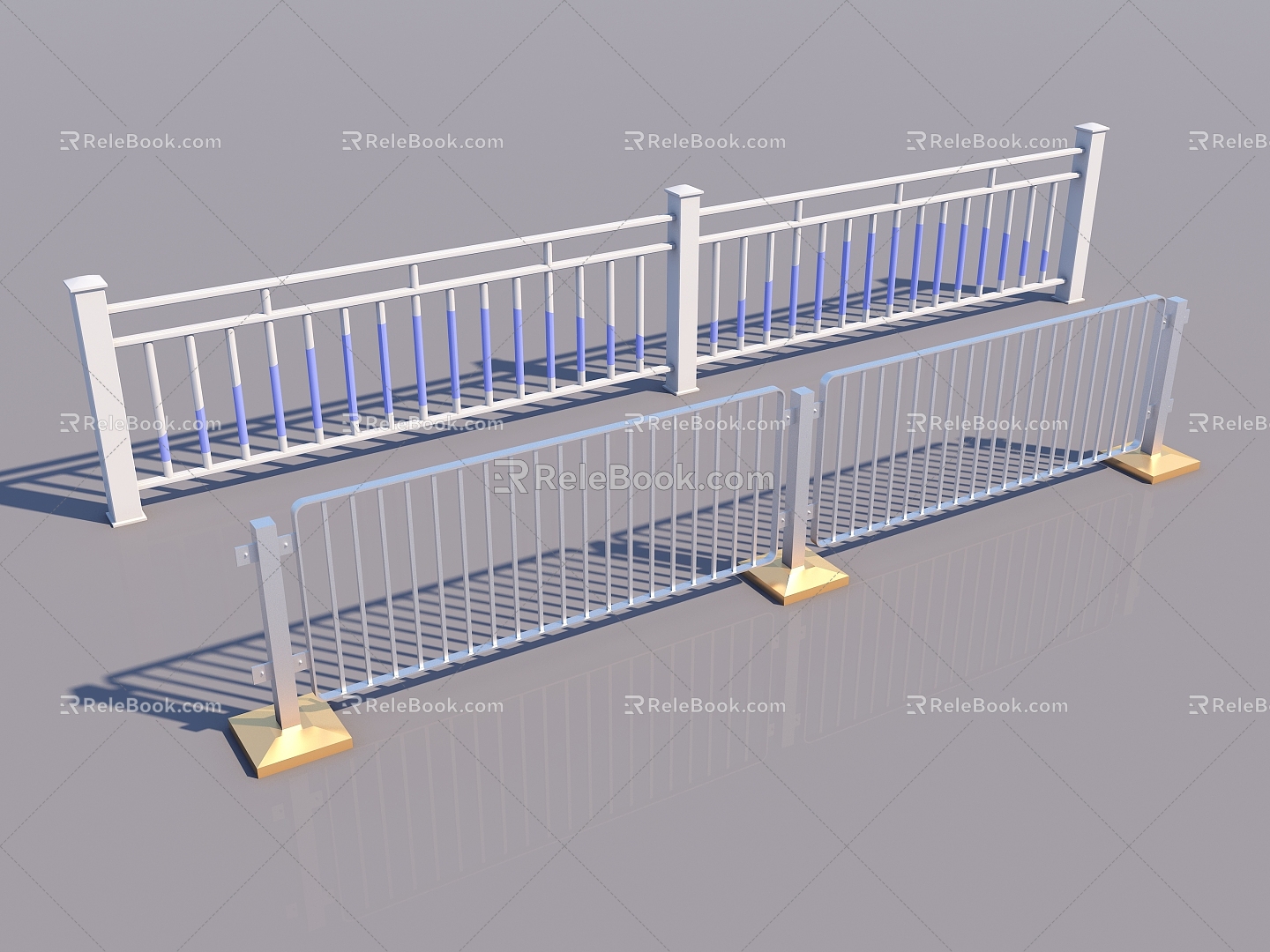 Railing Road Fence Road Isolation Road Fence Road Fence Road Protection Fence Road Railing 3d model