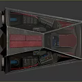 Advanced Spacecraft Cockpit Control Panel With Multiple Displays And Instrument Buttons