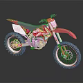 Pink and White Off Road Motorcycle With Stylish Graphics and Large Wheels