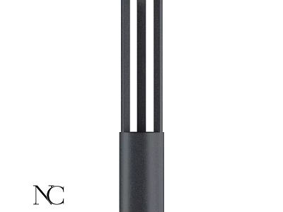 Sleek Black Outdoor Light With Vertical LED Tubes For Garden Decoration 3d model