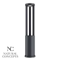 Sleek Black Outdoor Light With Vertical LED Tubes For Garden Decoration