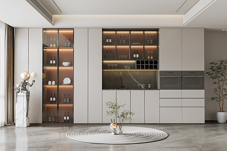 Modern Wine Cabinet 3d model