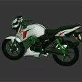 Sleek White Motorcycle With Red Accents And Black Seat Design