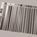 Various Hardware Tools Featuring Metal Strips With Different Designs And Patterns 3d model