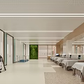 Bright Modern Hospital Outpatient Clinic Interior With Reception Desk Sofas And Plants