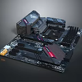 High Performance Gaming Computer Motherboard With Heatsink Design PCIe Slots And Chipset