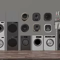 Various Modern Washing Machines With Wall Mounted Freestanding Styles And Colors