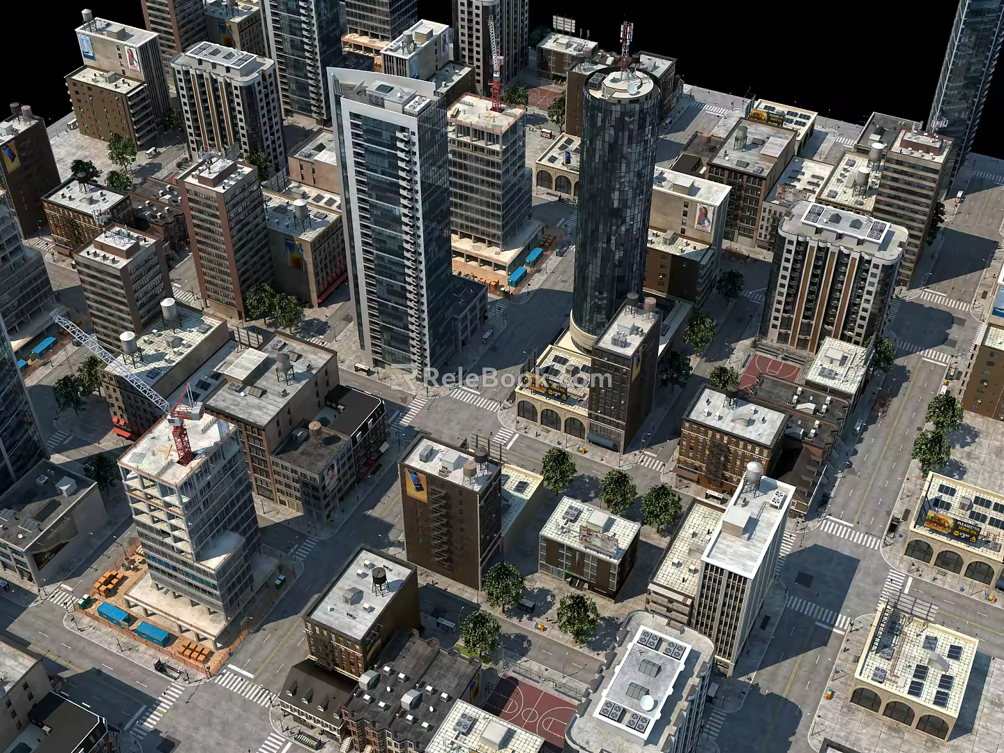 modern architecture city building 3d model