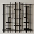 Industrial Metal Pipes Structure Design With Geometric Arrangement And Black Finish