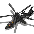 Black Military Helicopter With IDF Markings Rotor Blades And Design