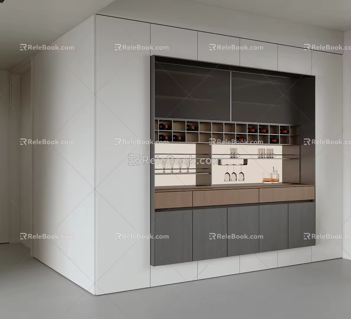 Modern Minimalist Sideboard 3d model