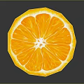 Fresh Juicy Orange Slice With Bright Yellow Flesh And Glossy Peel