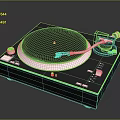 Jukebox Old-fashioned record player film machine Old-fashioned film player record player Old-fashioned record player music equipment 3d model