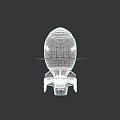 Military Bomb Weapon With Green Red Yellow Markings Weathered Texture Base Stand Virtual