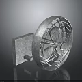 Electronic Industrial Exhaust Fan With Metal Mesh Guard And Square Base Design