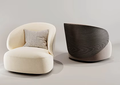 Modern Italian Single Sofa Light Luxury Sofa Chair Fabric Sofa Chair Living Room Single Sofa Leisure Chair Italian Light Luxury 3d model