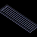 Modern Rectangular Air Conditioner Vent With Slotted Grille Design For Airflow