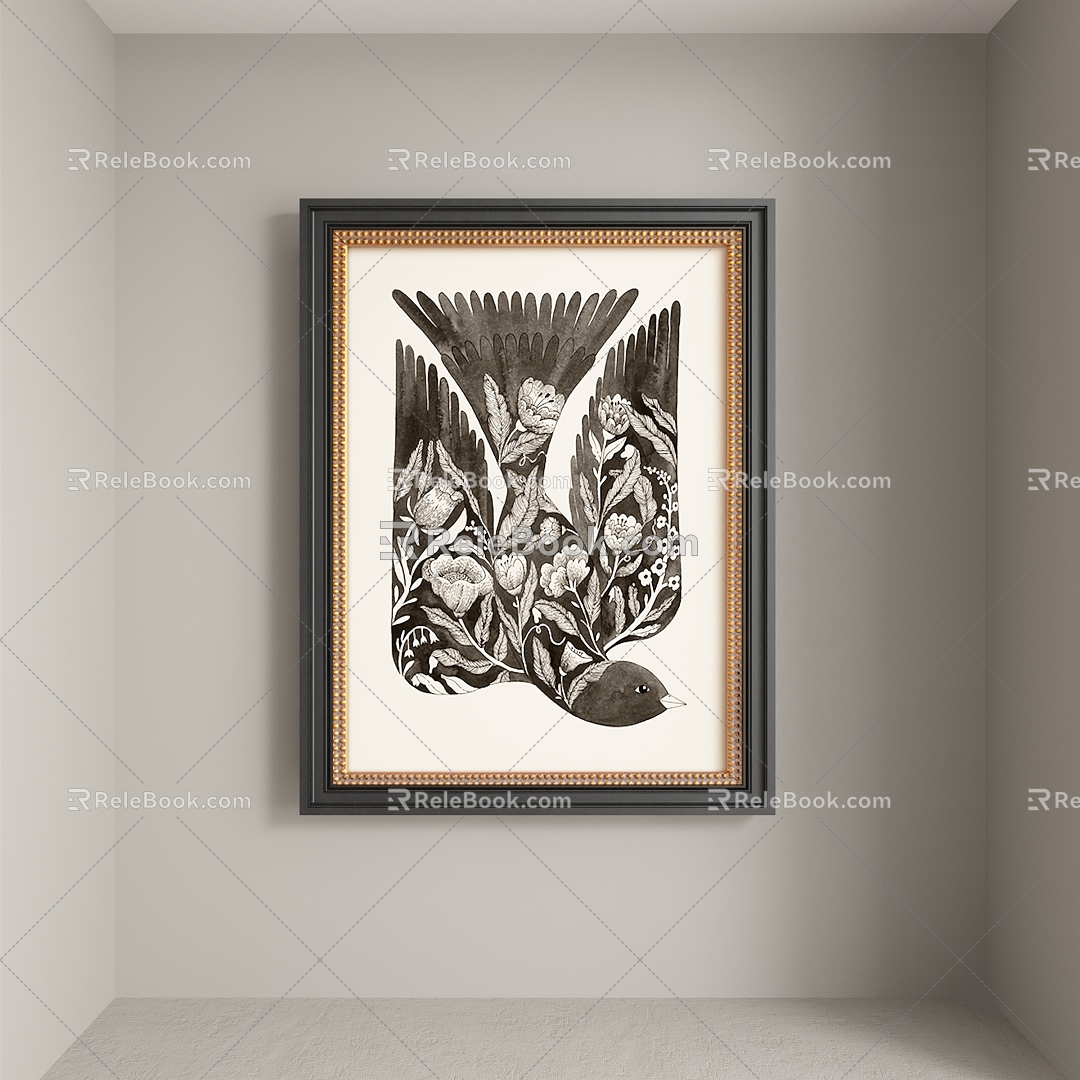 New Chinese Decorative Painting 3d model