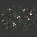 Animal Shaped Structure Crafted From Vines With Pink Flowers And Green Leaves