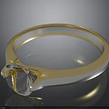 Stylish Gold And Silver Ring With Transparent Gemstone And Smooth Band