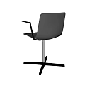 Modern Minimalist Grey Leisure Chair With Armrest And Cross Base Design