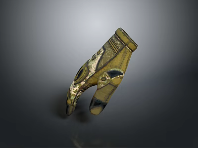 Artistic Vintage Living Accessory With Intricate Carved Patterns And Unique Shape 3d model