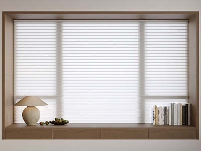 Venetian blinds Bay Window Curtain Shangri-La Curtain Honeycomb Curtain Cushion Decoration model