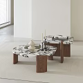 Middle ancient style stone coffee table 3d model