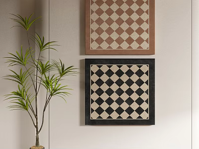 abstract decorative painting 3d model