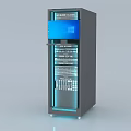 Advanced Smart Machine With Blue Display Screen And Internal Storage Shelves 3d model