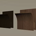 Wall Lamps with Curved Design Black and Wood Grain Mounted on Wall with Warm Light