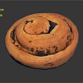 Golden Brown Swirl Bread With Rich Cinnamon Filling And Shiny Surface