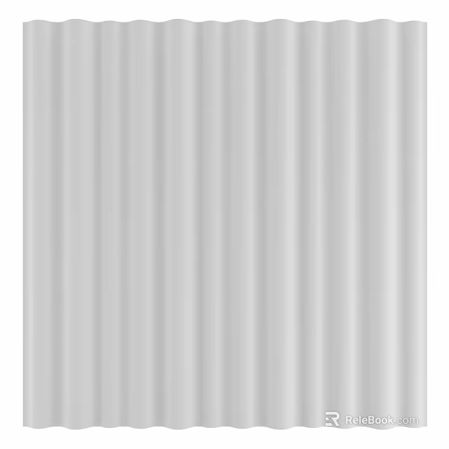 Stylish White Vertical Striped Wall Design For Modern Interior Decor 3d model 
