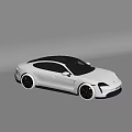 Silver Electric Porsche Sedan With Sleek Body Black Roof And Alloy Wheels