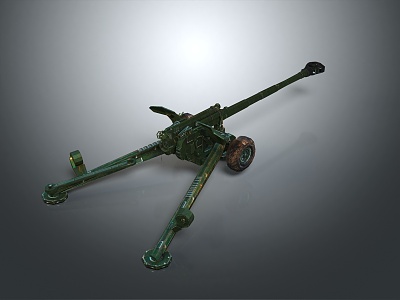 Modern Battery Machine Gun Heavy Machine Gun Turntable 3d model