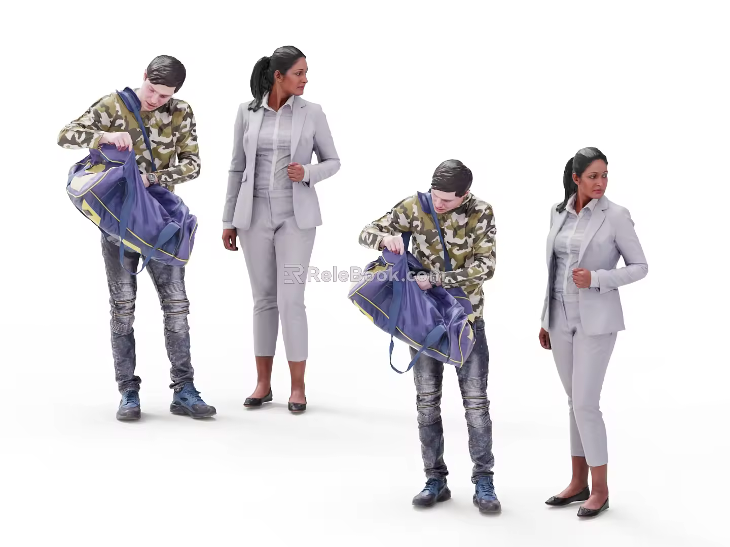 Characters Young Characters 3d model