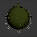 Green Safety Helmet With Transparent Face Shield And Metal Fasteners Design