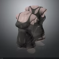 Two Black Sleeveless Vests With Modern Design For Daily Casual Wear