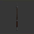 Yang Pickaxe Cross Draft Steel Tools Wood Handle Yang Pickaxe Cartoon Yang Pickaxe Tools Hardware Tools Processing Tools 3d model