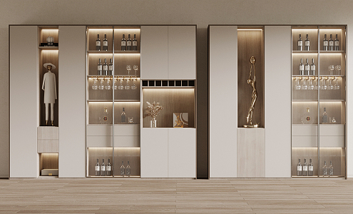 Modern Wine Cabinet 3d model