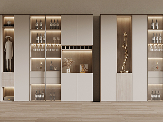 Modern Wine Cabinet 3d model