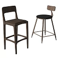 Nordic Bar Chair Bar Stool 3d model