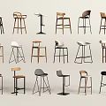 Various Stylish Bar Stools with Modern Designs and Different Materials for Home and Commercial Spaces